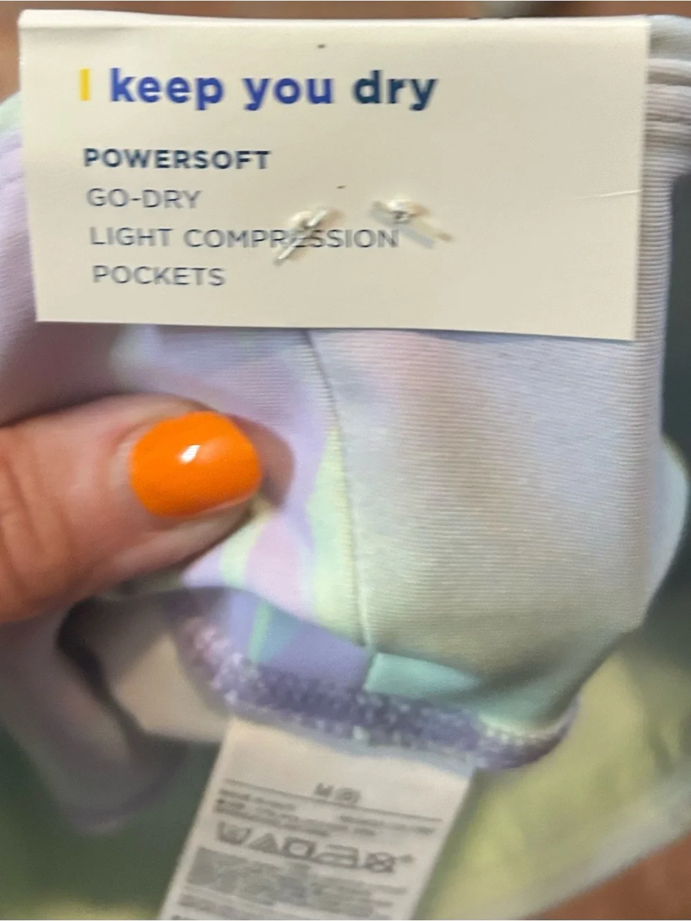 Old Navy Pastel Green & Lilac Kids Leggings with Leaf Print